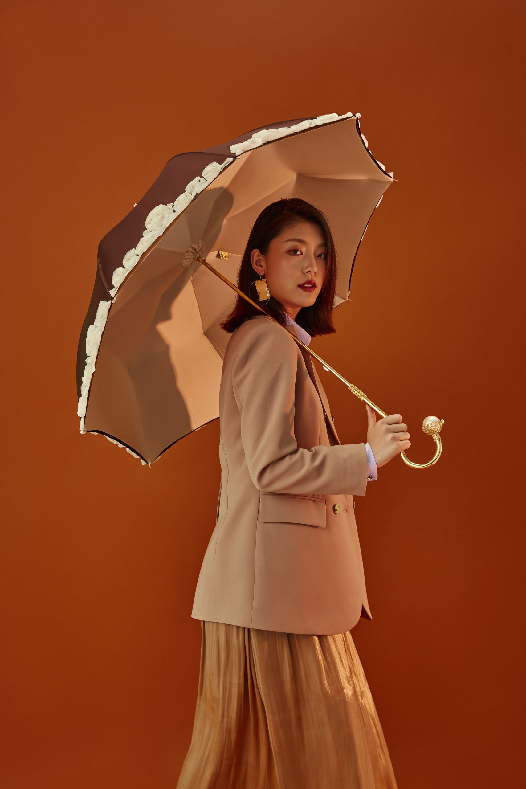 white pearl handmade umbrella-Daphne|Umbrella Manufacturers & Suppliers