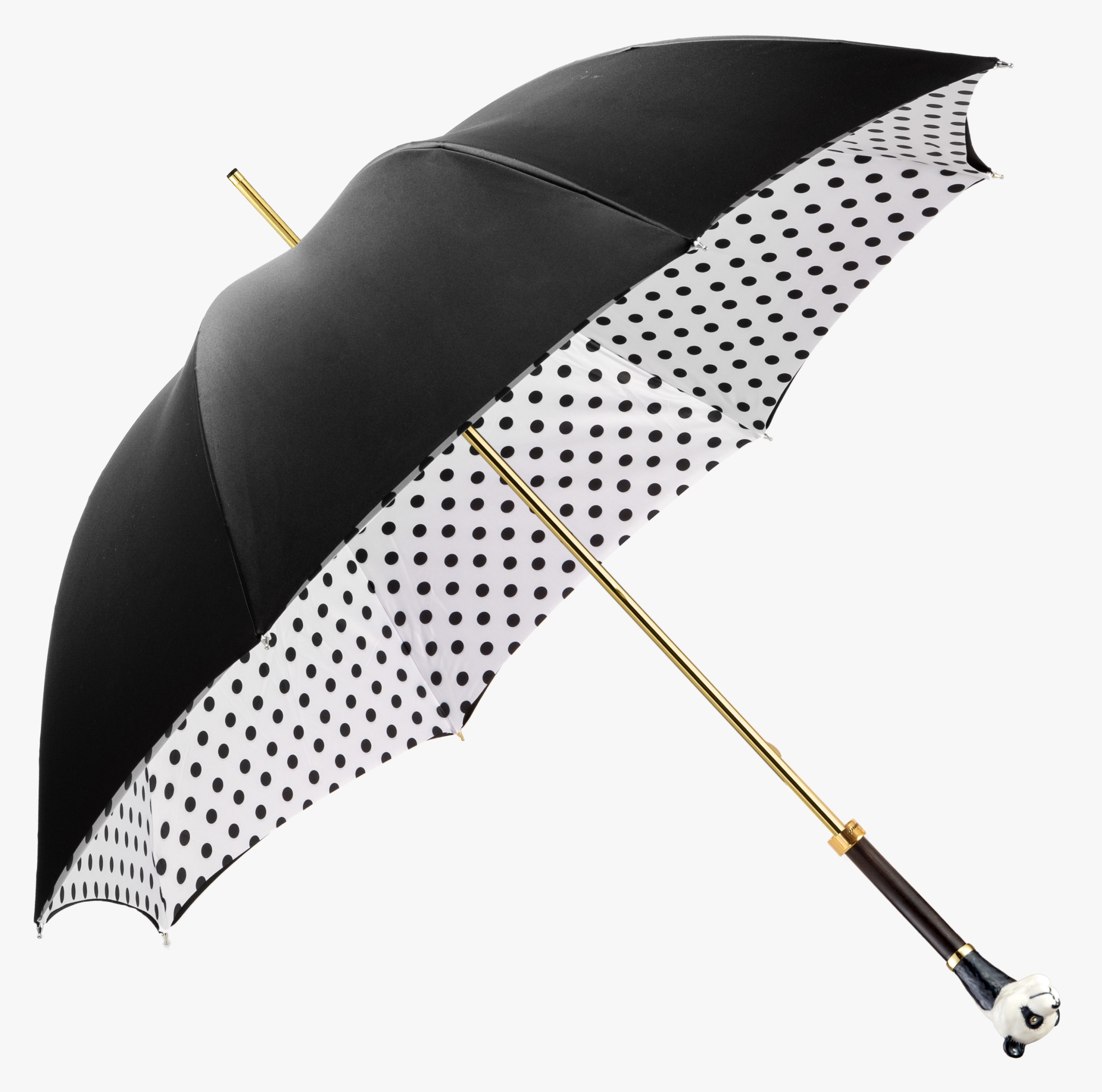 Panda-White Wave Point-Long Handle Umbrella|Umbrella Manufacturers & Suppliers
