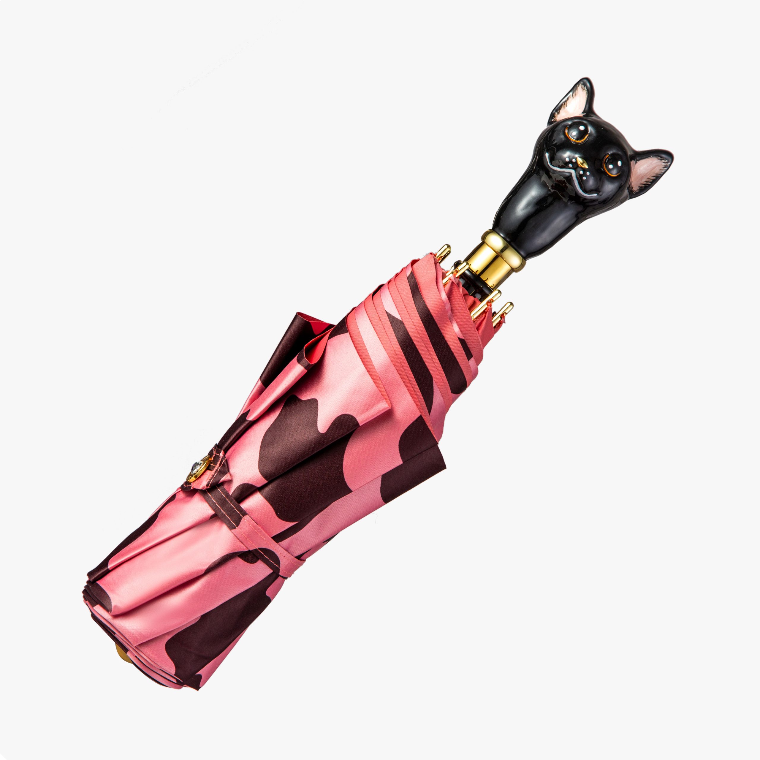 British short cat coral leopard print folding umbrella|Umbrella Manufacturers & Suppliers - Image 3