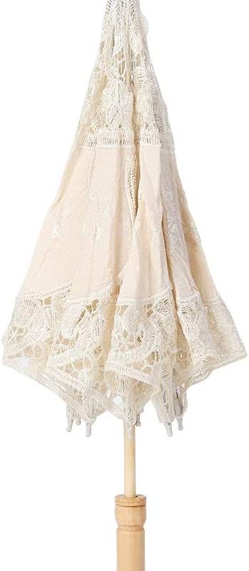 Logo parasol Umbrellas With Your Brand Lace Floral Flower Umbrella  Silk Cloth Material Photography Lace Parasol Handmad