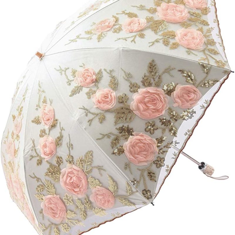 Custom Wedding Umbrellas Flower Lace Parasols for Wedding Party Lace Bridal Umbr