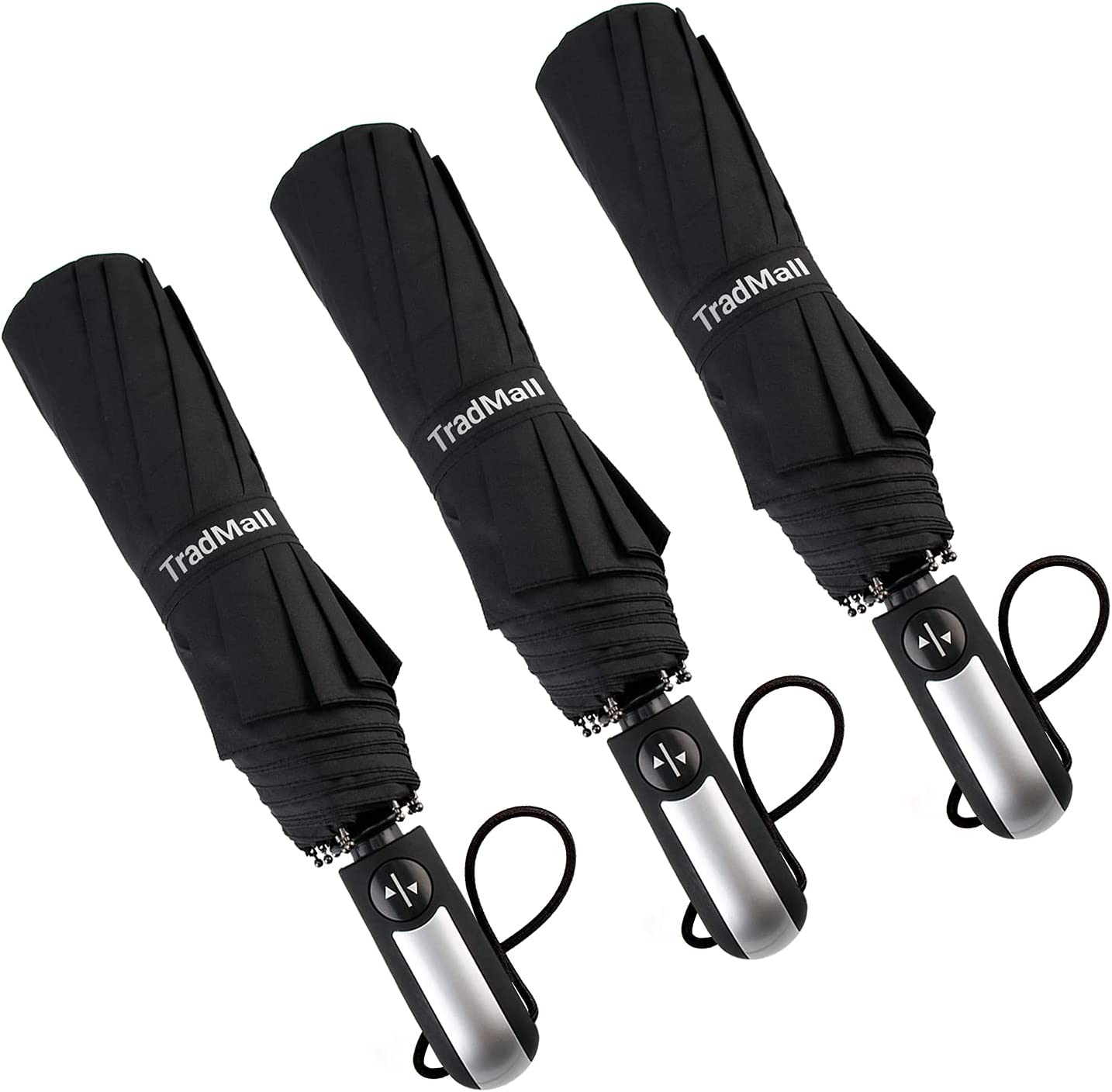 Custom umbrella 3 Pack Travel Umbrella Windproof Portable 46/56 Inches Larg