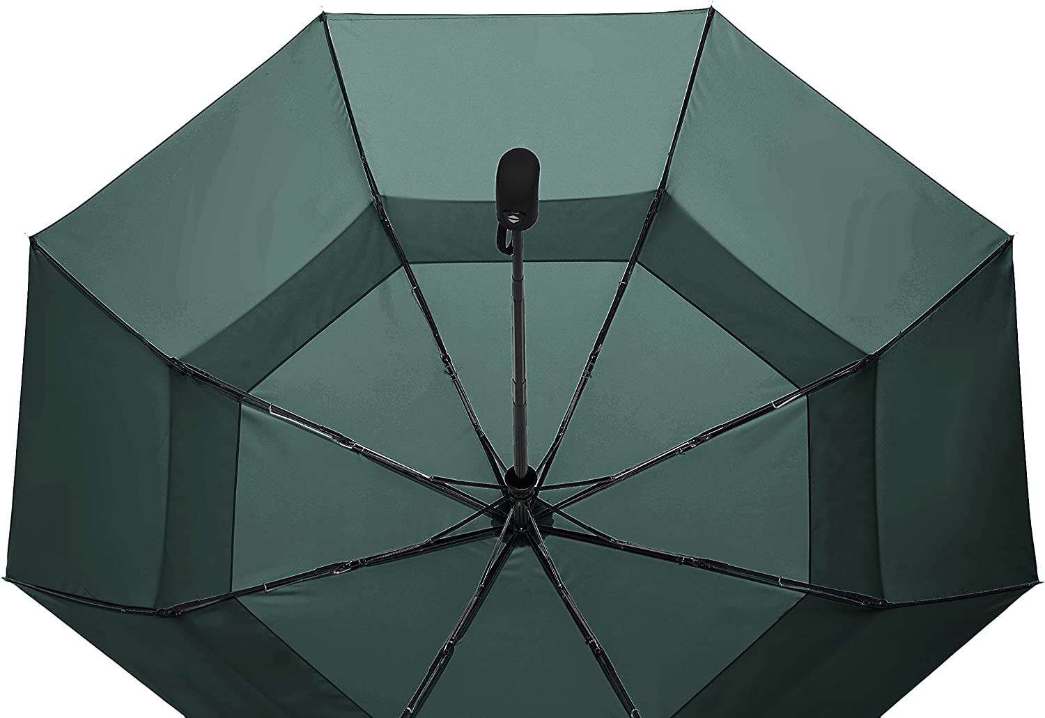 Custom Wedding Umbrellas Automatic Open Travel Umbrella with Wind Vent - Green - Image 7