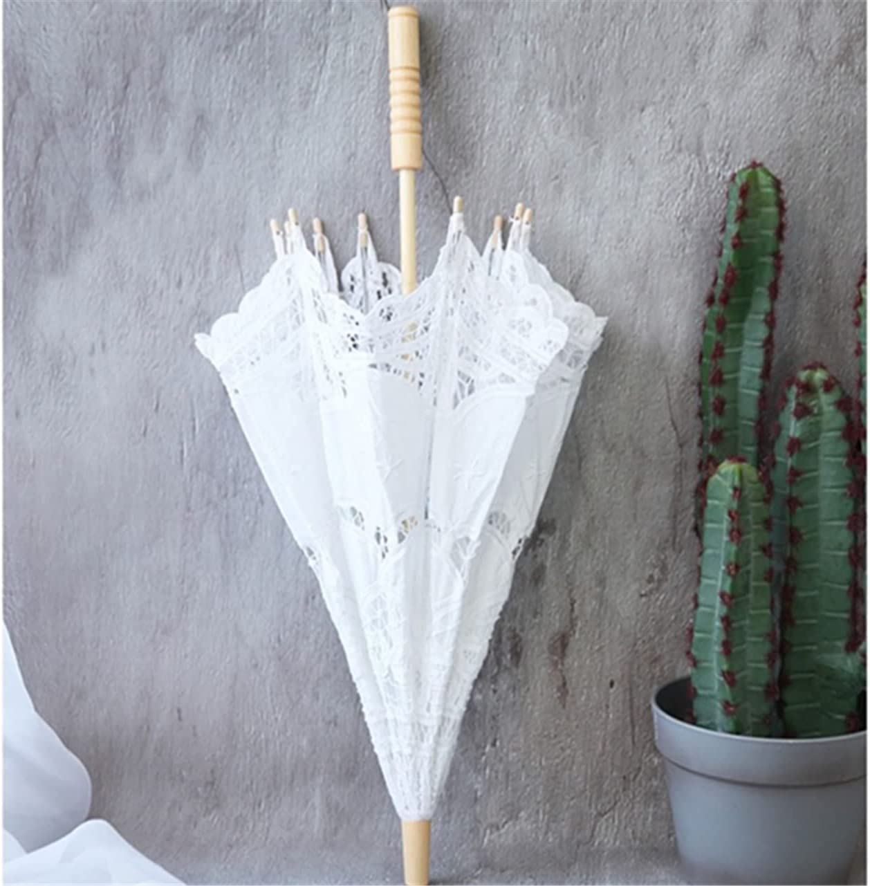 Custom Wedding Umbrellas Lace Umbrella Silk Cloth Material Embroidery Bride Par
