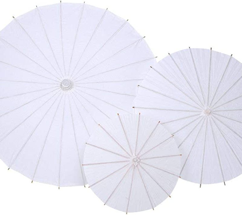 Logo parasol Umbrellas With Your Brand White Paper Umbrella Parasol Decoration Use for Wedding Party Bridal Photograph A