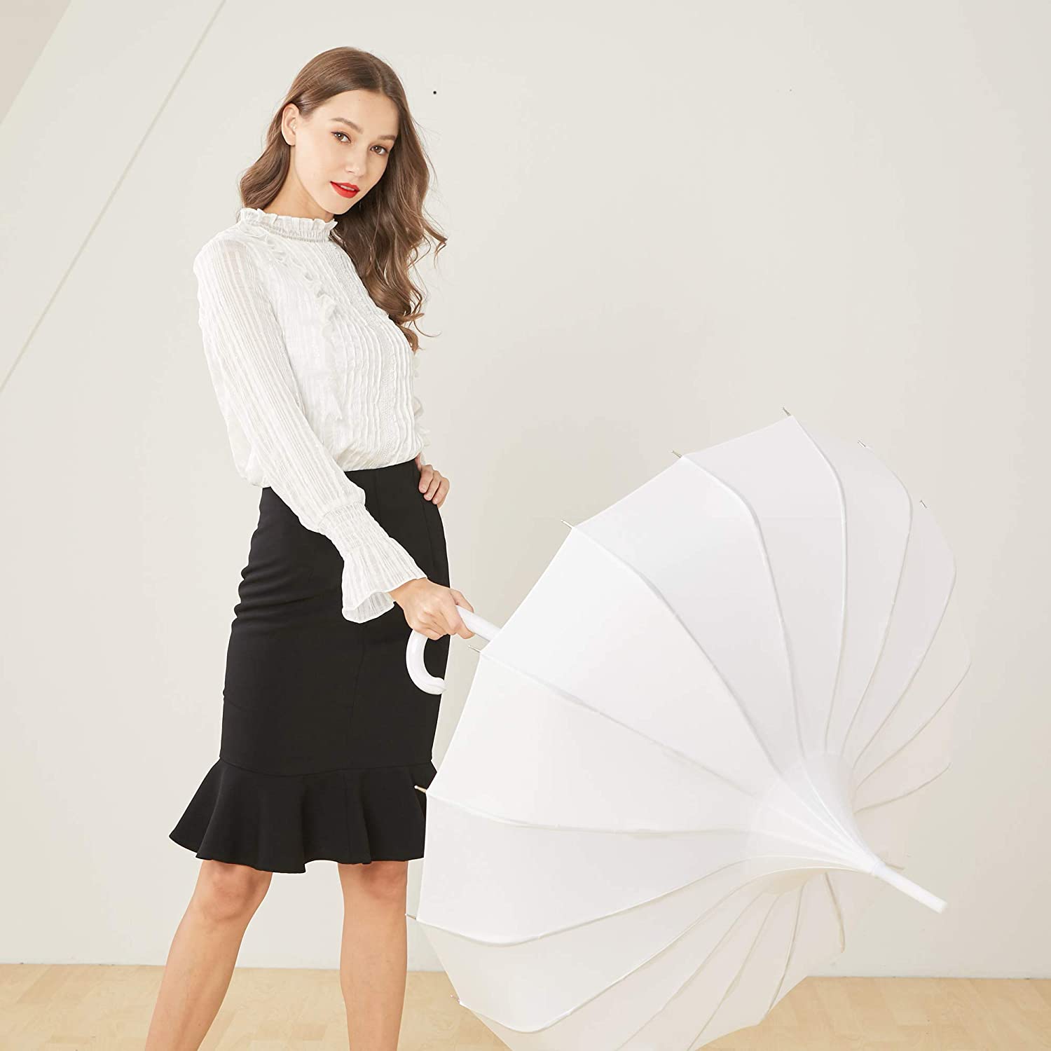 Custom Wedding Umbrellas Vintage Ladies Pagoda Umbrella Parasol for Weddings UV - Image 5