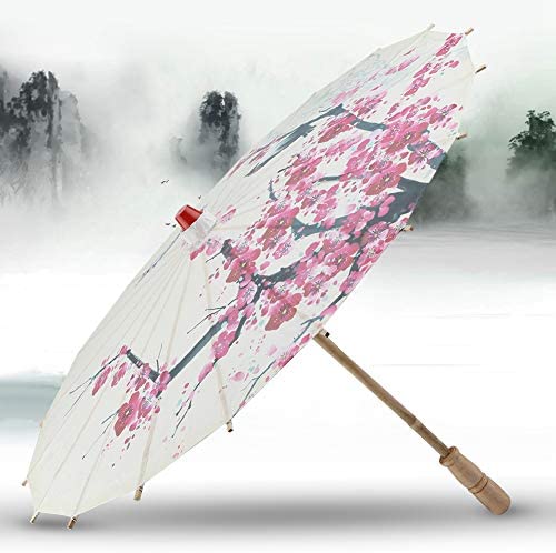 Logo parasol Umbrellas With Your Brand 23Rainproof Handmade Chinese Oiled Paper Umbrella Parasol Classical Painting Plu"