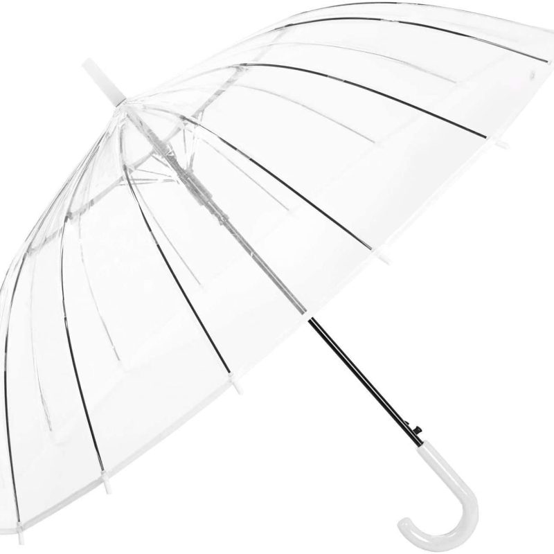 Custom Wedding Umbrellas Large Windproof Clear Bubble Travel Umbrella Automatic
