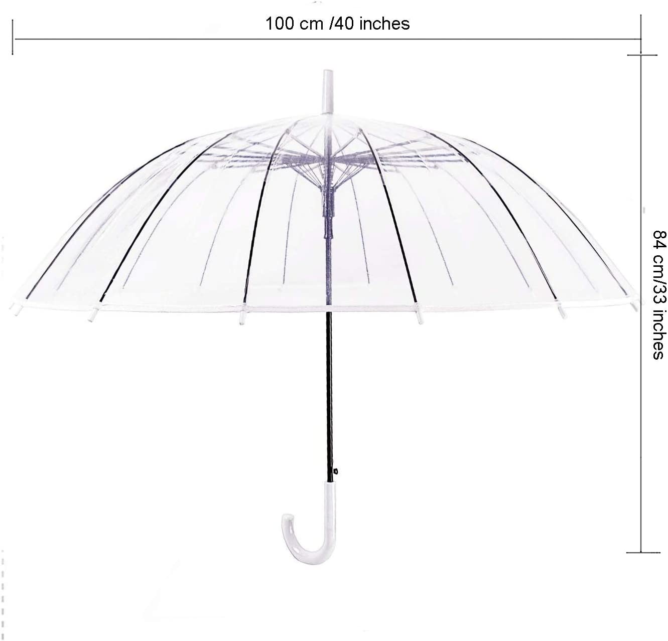 Custom Wedding Umbrellas Large Windproof Clear Bubble Travel Umbrella Automatic - Image 2