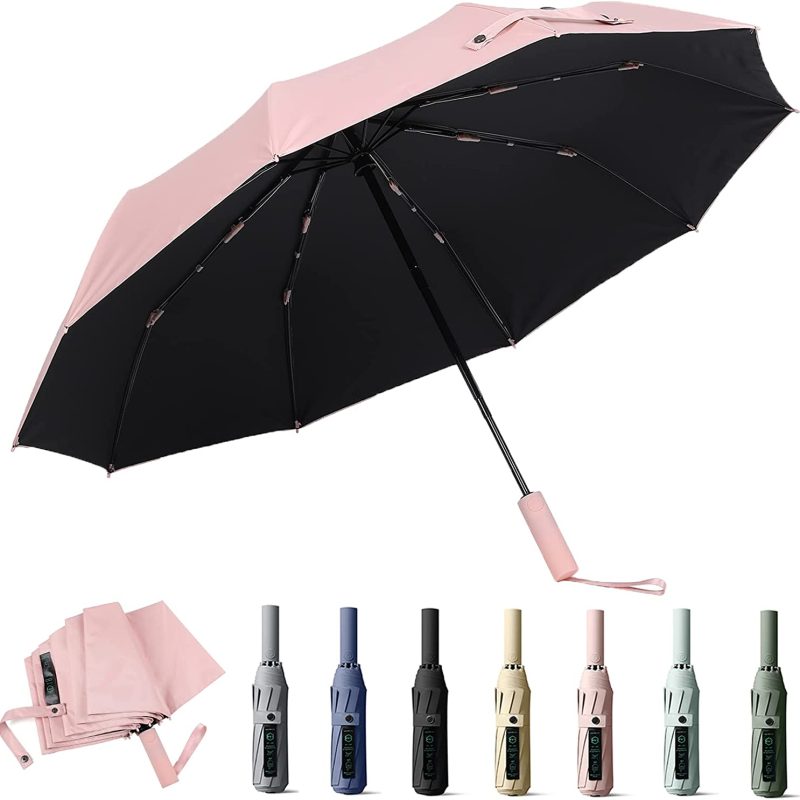 Logo parasol Umbrellas With Your Brand Travel Umbrella for Rain 10 Ribs Large Size Protection Sun-Folding Portable UV Um