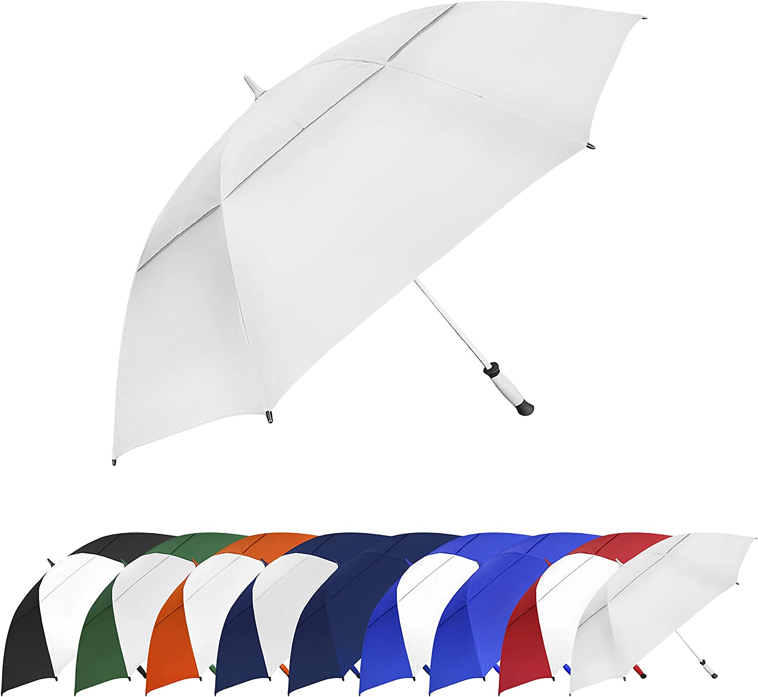 Custom Wedding Umbrellas Golf Umbrella 64 Inch Oversize Large Vented Windproof W