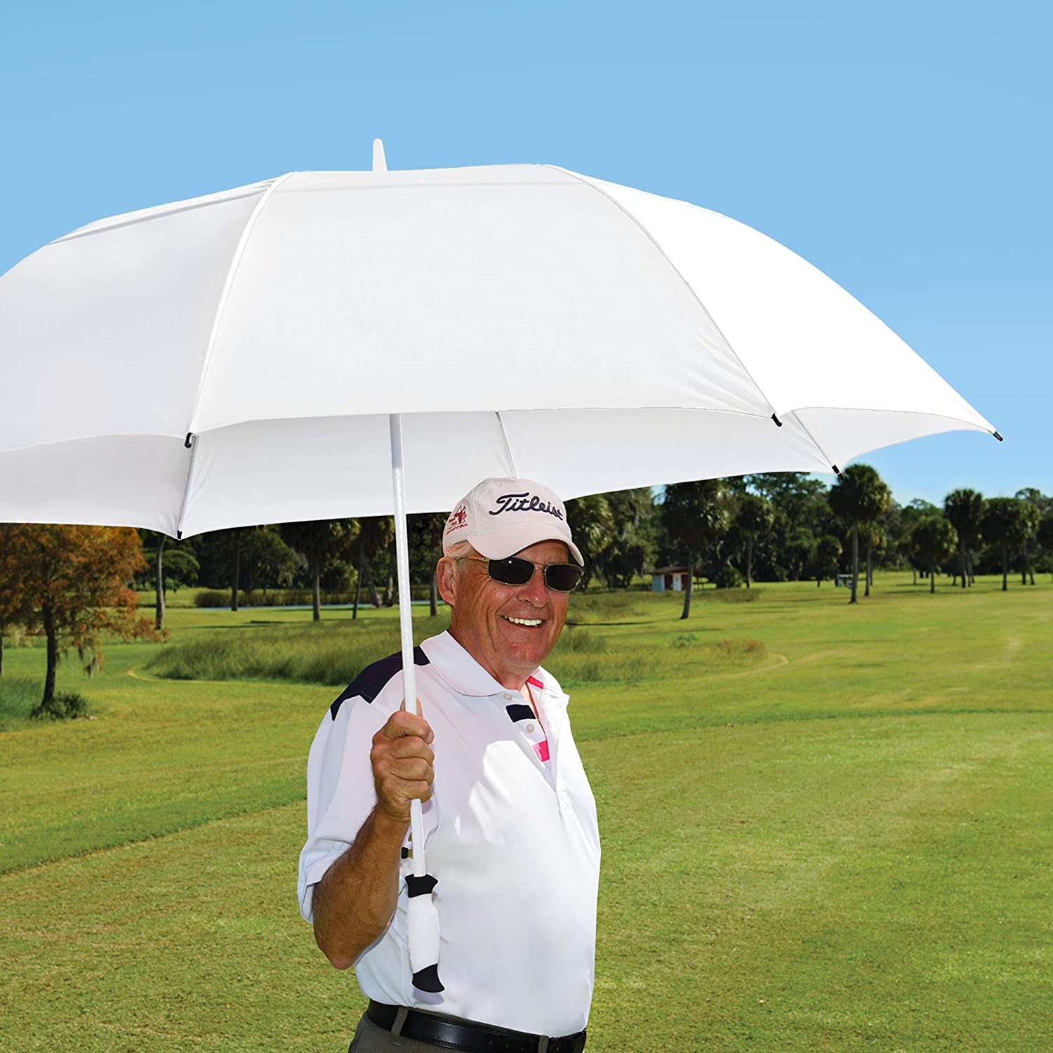 Custom Wedding Umbrellas Golf Umbrella 64 Inch Oversize Large Vented Windproof W - Image 3