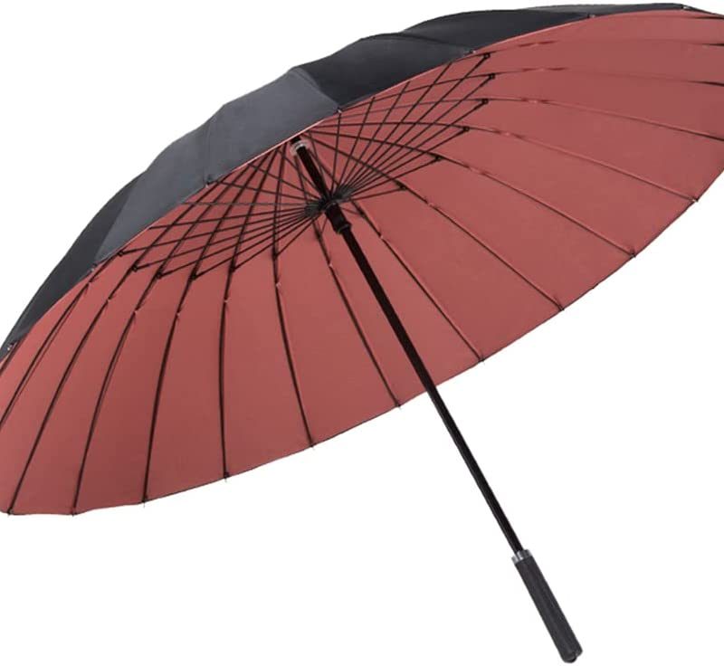 Logo parasol Umbrellas With Your Brand Walking Stick Umbrella 190T 24 Ribs Double Canopy Long Handle Straight Anti-UV Su