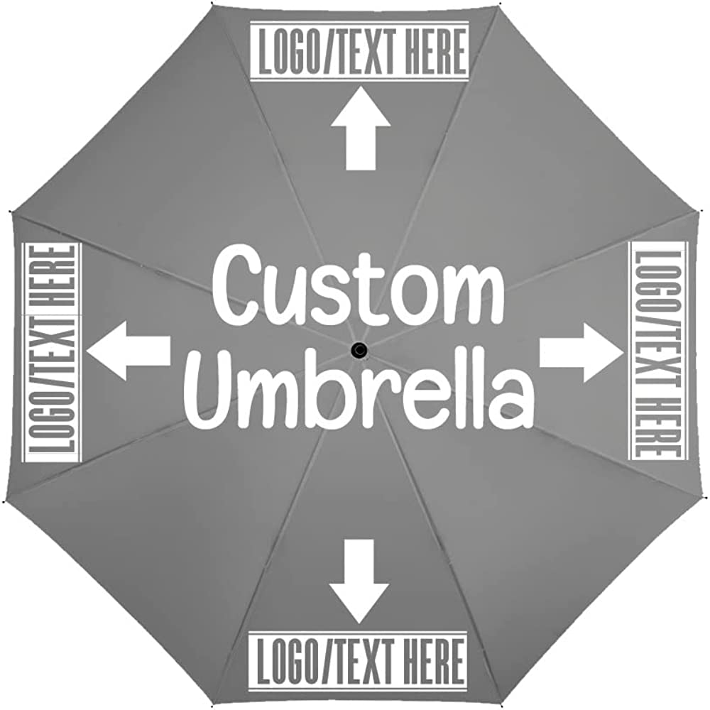 Custom Photo Text Compact Travel Umbrella Personalized Pet Dog Image Folding and Portable