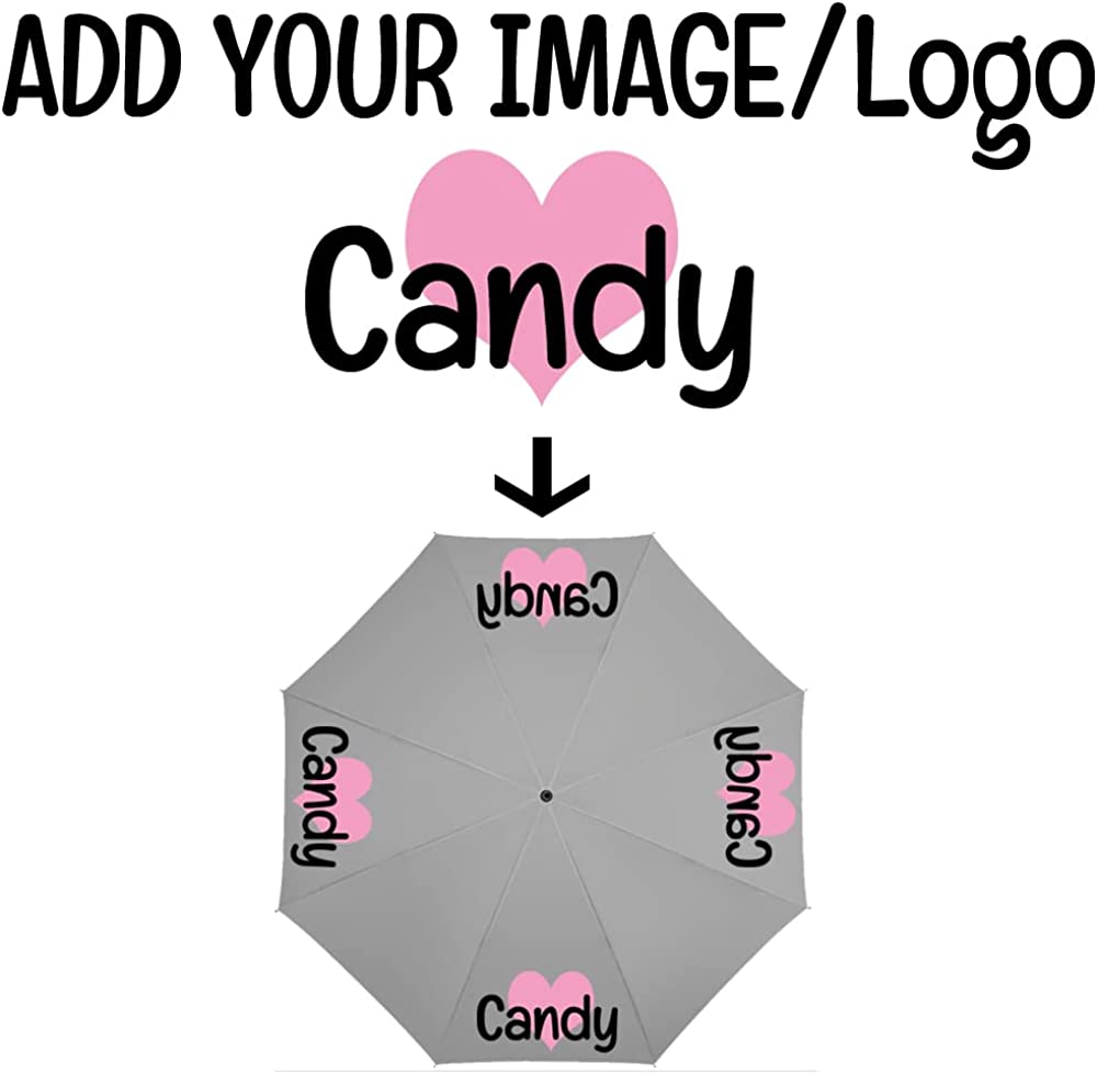 Custom Photo Text Compact Travel Umbrella Personalized Pet Dog Image Folding and Portable - Image 2