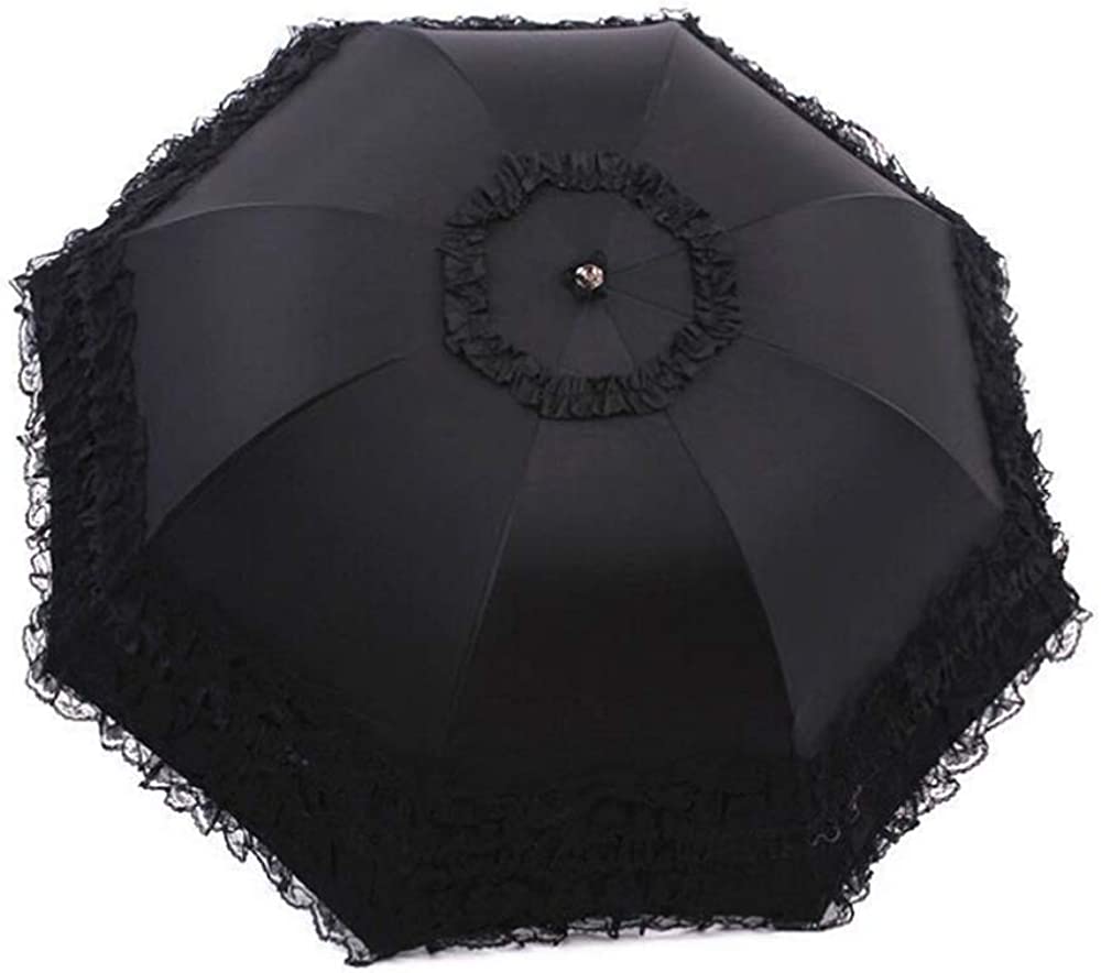 Logo parasol Umbrellas With Your Brand Princess Lace Ultraviolet-Proof Triple Folding Umbrella Dome Parasol - Image 5