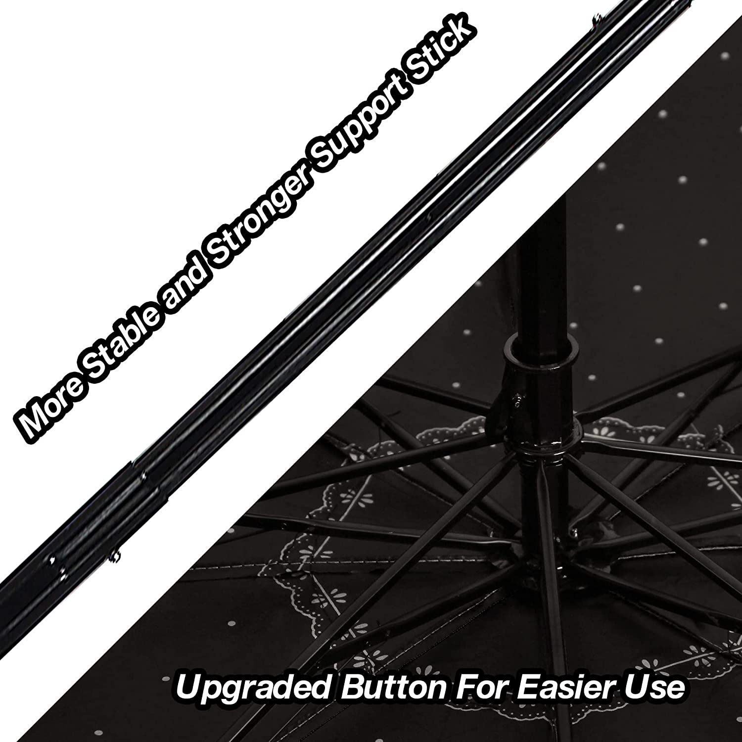 Logo parasol Umbrellas With Your Brand Princess Lace Ultraviolet-Proof Triple Folding Umbrella Dome Parasol - Image 6