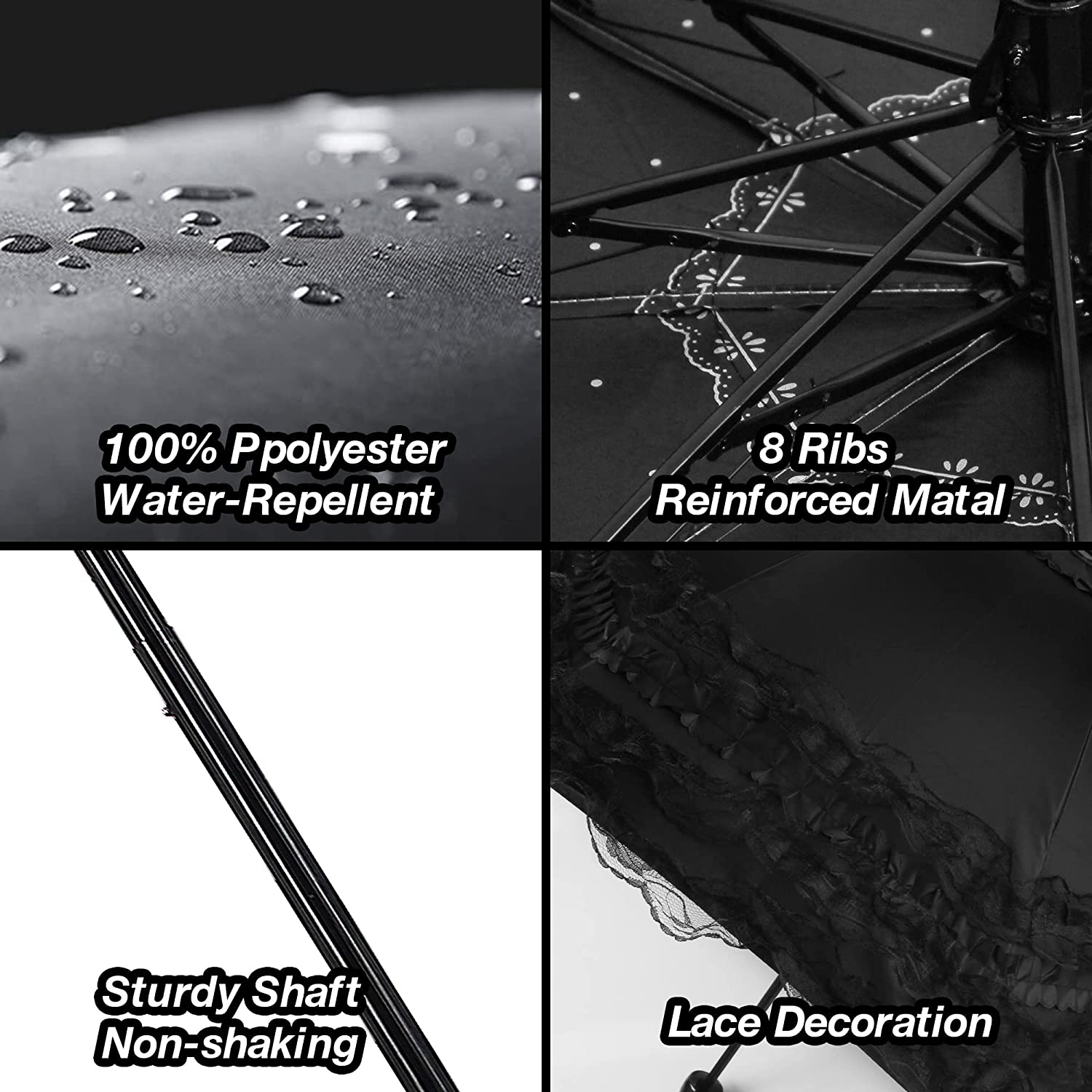 Logo parasol Umbrellas With Your Brand Princess Lace Ultraviolet-Proof Triple Folding Umbrella Dome Parasol - Image 7