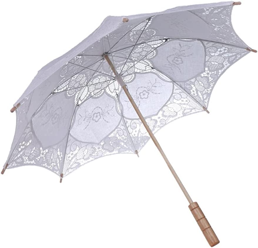 Custom Wedding Umbrellas Vintage White Wedding Lace Parasol Umbrella Vintage Flo