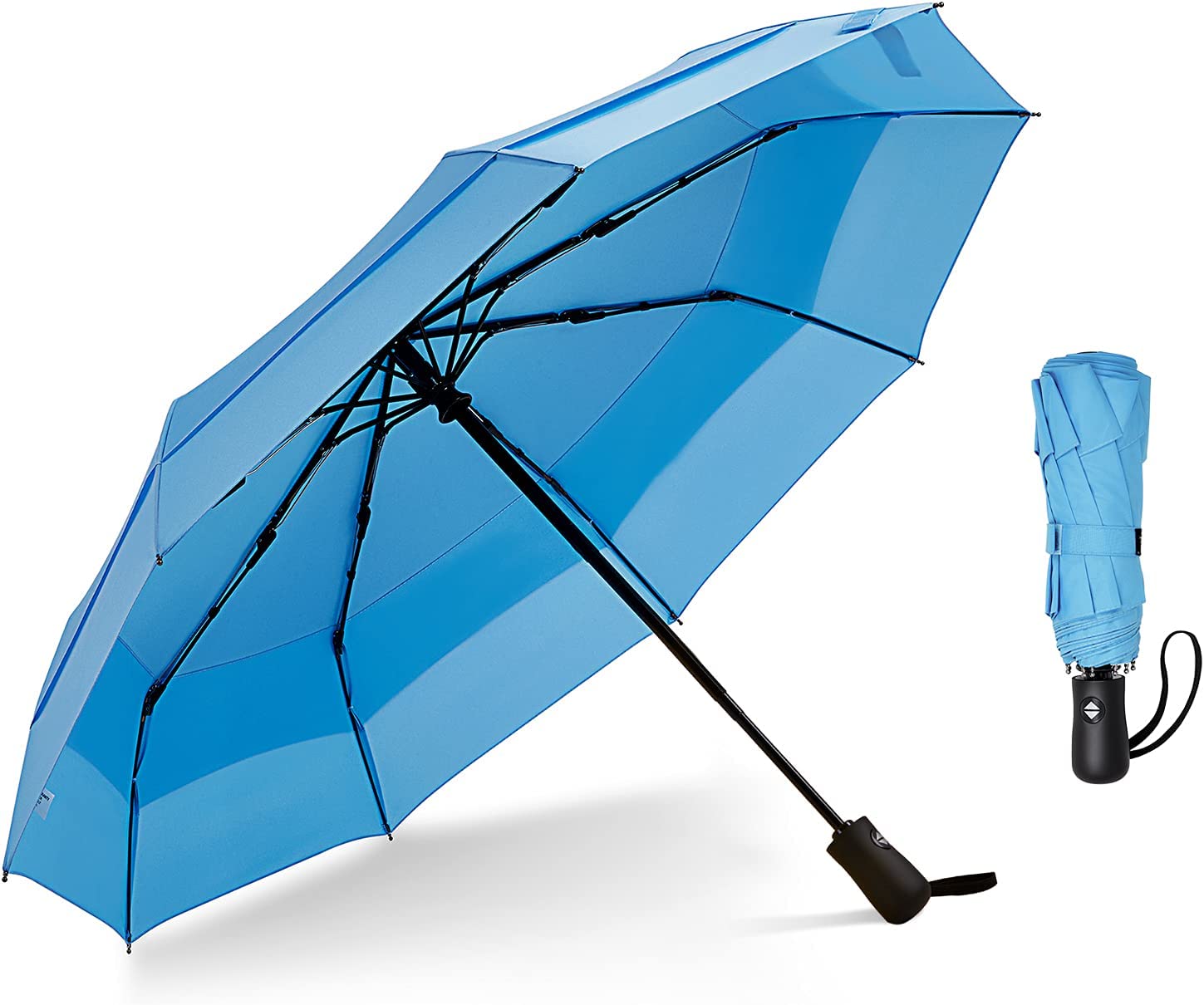 Custom umbrella 42 Inch Compact Travel Umbrella Windproof Small Folding Ba