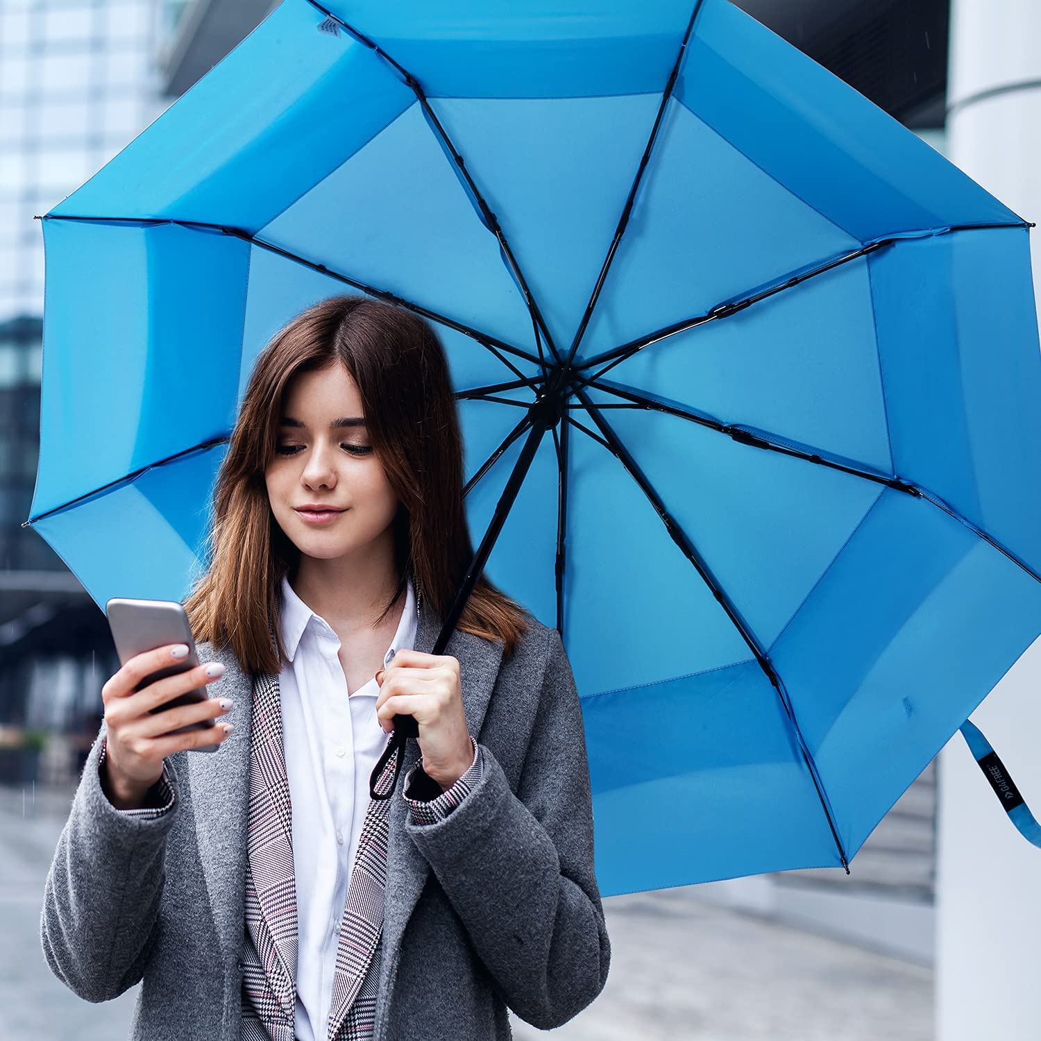 Custom umbrella 42 Inch Compact Travel Umbrella Windproof Small Folding Ba - Image 7