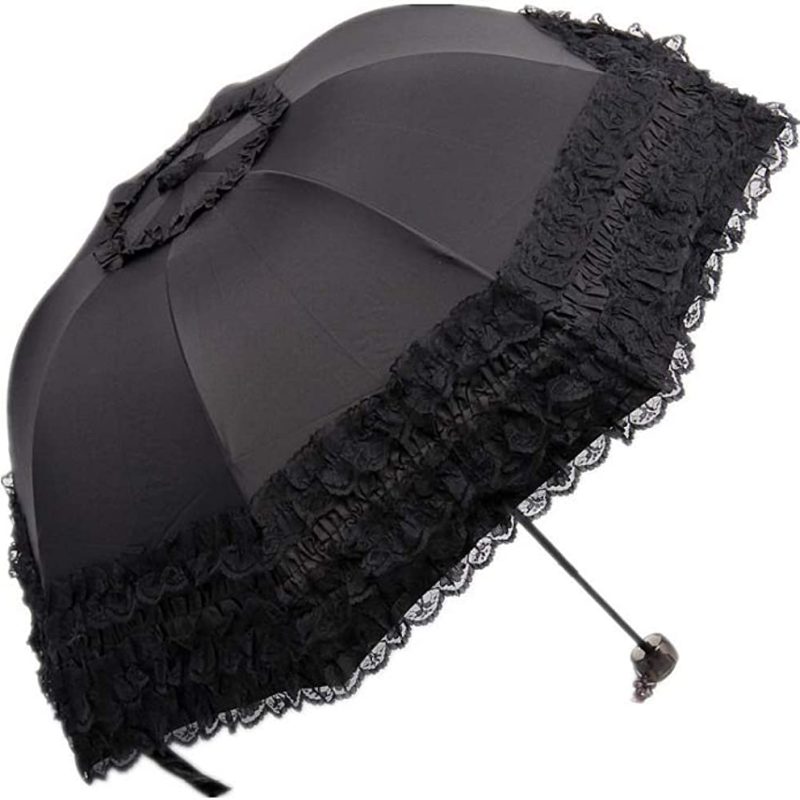 Logo parasol Umbrellas With Your Brand Folding umbrella Travel Umbrella Folding UV Resistance Lace Parasol Umbrella Sun