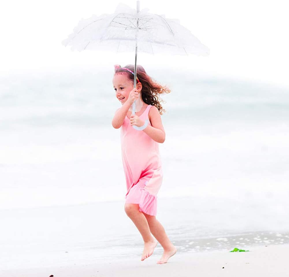 Custom Wedding Umbrellas Bridal Lace Cotton Umbrella Parasol Costume for Wedding - Image 2