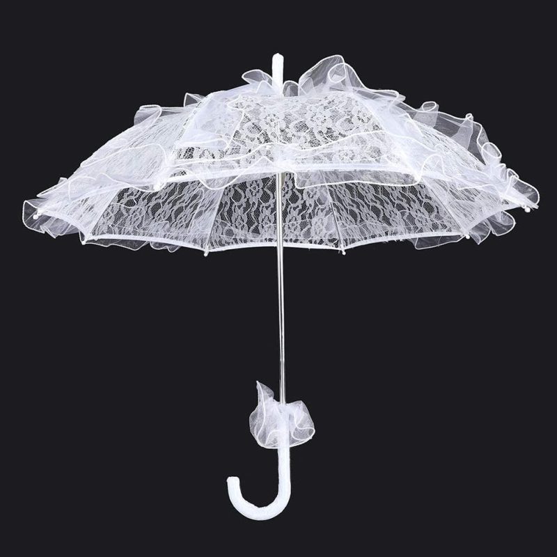 Custom Wedding Umbrellas Lace Umbrella 19.7 * 3.9 * 2.4 Inch Bridal Umbrella We