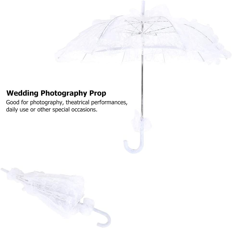 Custom Wedding Umbrellas Bridal Lace Cotton Umbrella Parasol Costume for Wedding - Image 7