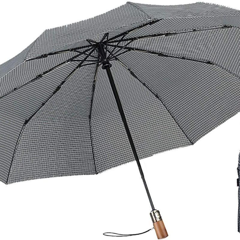 Logo parasol Umbrellas With Your Brand Business Travel Umbrella 10 Ribs Compact Folding Umbrella with Windproof Material