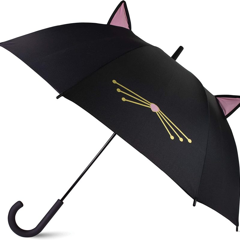 Logo parasol Umbrellas With Your Brand Large Lightweight Travel Umbrella Black Cat