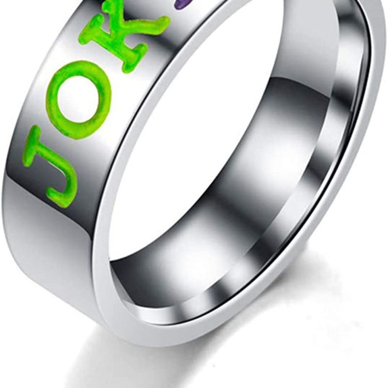 Custom Wedding Umbrellas joker rings,New Joker Lover Couple Stainless Steel Wedd