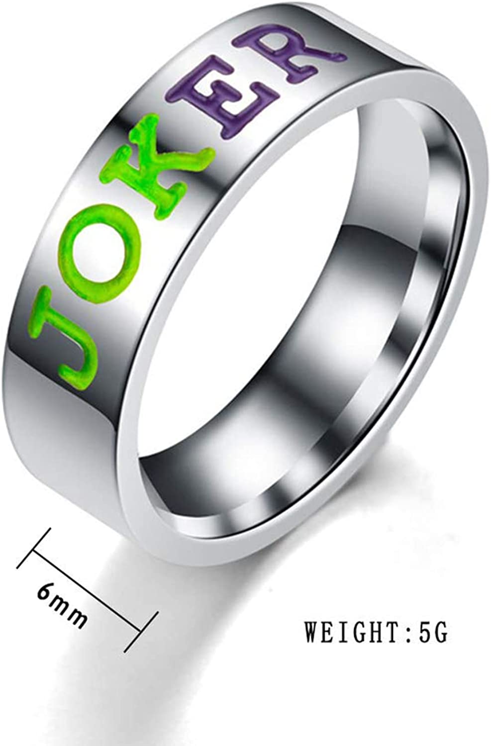 Custom Wedding Umbrellas joker rings,New Joker Lover Couple Stainless Steel Wedd - Image 4