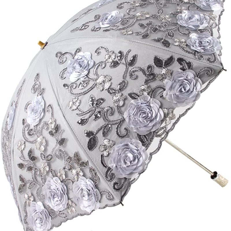 Custom Wedding Umbrellas Flower Lace Parasols for Wedding Party Lace Bridal Umbr