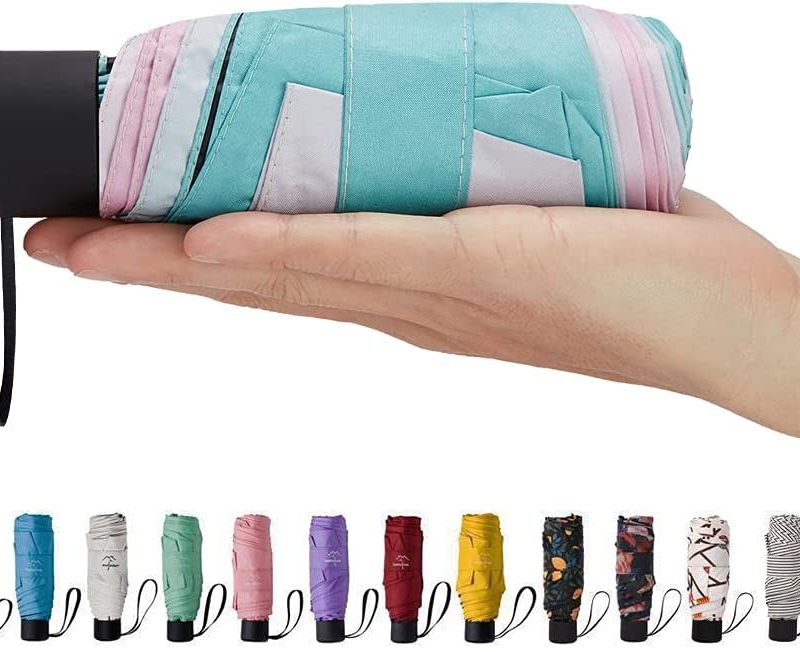 Logo parasol Umbrellas With Your Brand mini Travel sun&rain Umbrella - Lightweight Compact Parasol Umbrellas with 95% UV