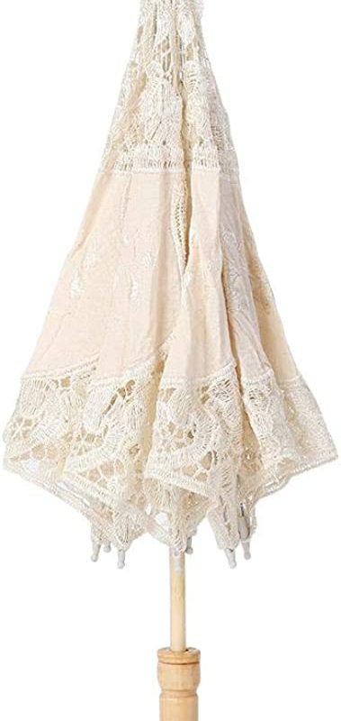 Custom Wedding Umbrellas Lace Umbrella Parasol Vintage Wood Embroidery Parasol W
