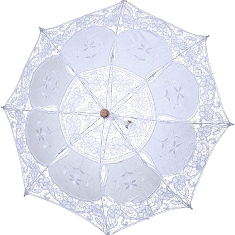 Logo parasol Umbrellas With Your Brand Romantic Vintage Style White Lace Umbrella Bridal Bridal Umbrella