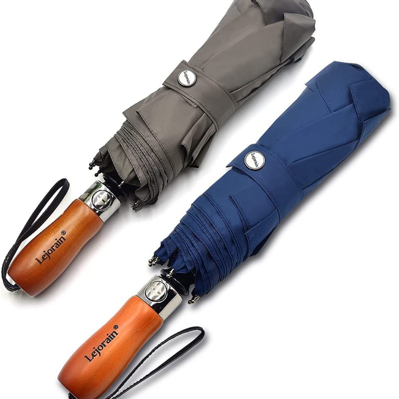 Custom umbrella Travel Large Golf Umbrella Compact for Rain 54 Inch Blue Um