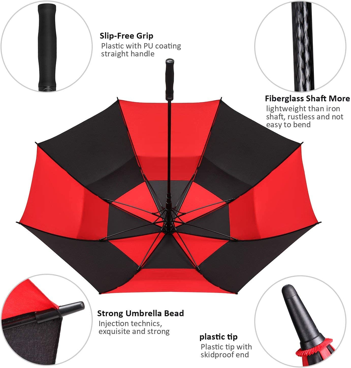 Custom umbrella Golf Umbrella 68/62/58 Inch Large Oversize Double Canopy Ve - Image 3