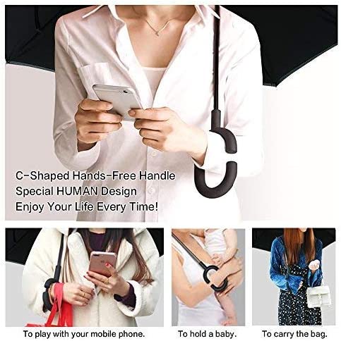 Custom Wedding Umbrellas Windproof Inverted Reverse Umbrella with UV Protection - Image 7