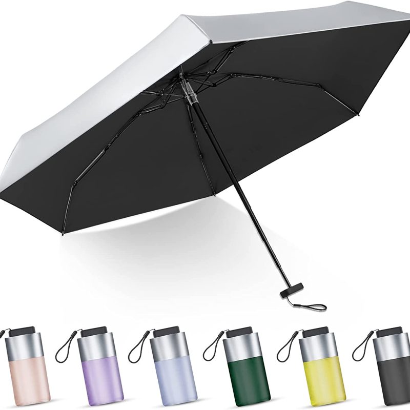 Logo parasol Umbrellas With Your Brand Mini Umbrella For Purse UPF 50+ UV Protection - Small Travel Lightweight Umbrell