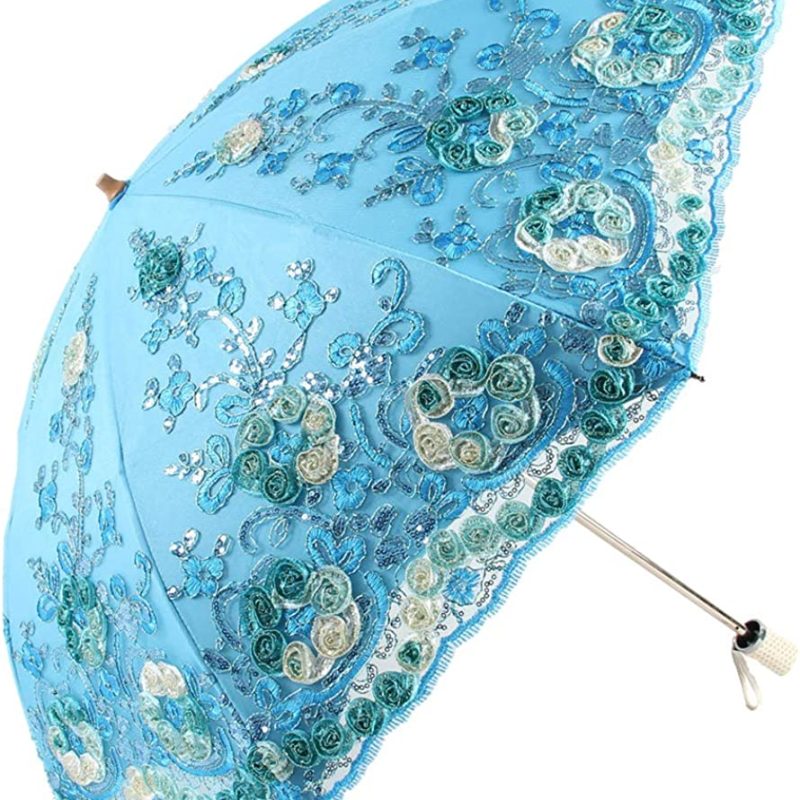 Custom Wedding Umbrellas Flower Lace Parasols for Wedding Party Lace Bridal Umbr