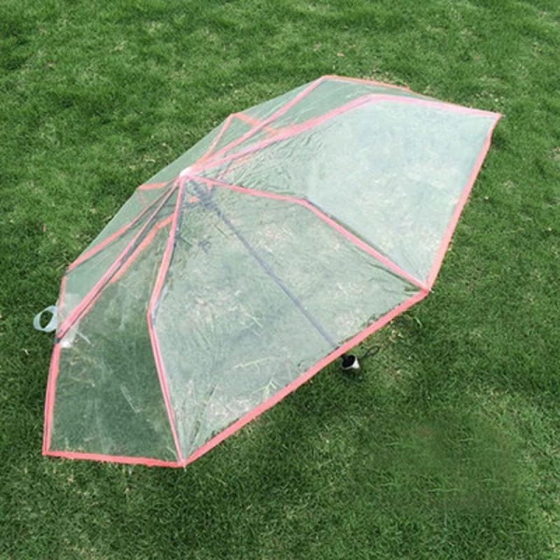 Custom Wedding Umbrellas Full Automatic Umbrella Folding Transparent Clear Auto