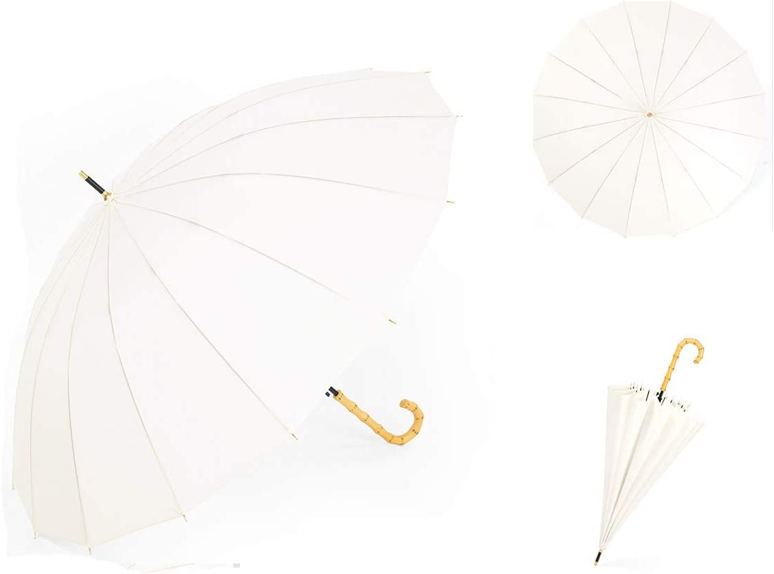 Custom Wedding Umbrellas Bamboo Stick Umbrella Auto Open Solid Color Fashionable - Image 2