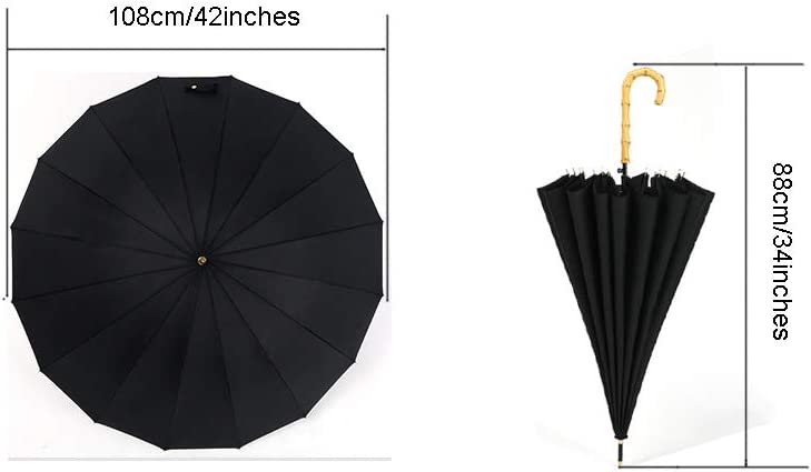 Custom Wedding Umbrellas Bamboo Stick Umbrella Auto Open Solid Color Fashionable - Image 3