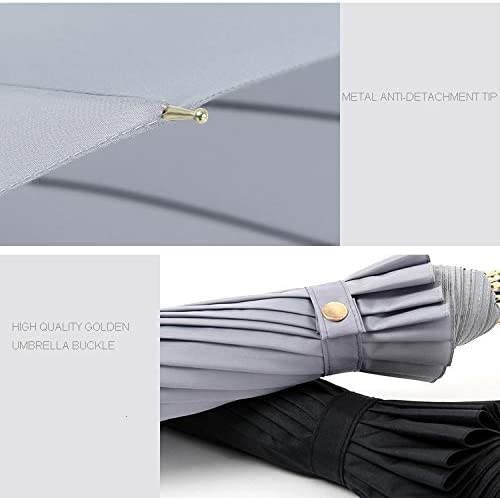 Custom Wedding Umbrellas Bamboo Stick Umbrella Auto Open Solid Color Fashionable - Image 5