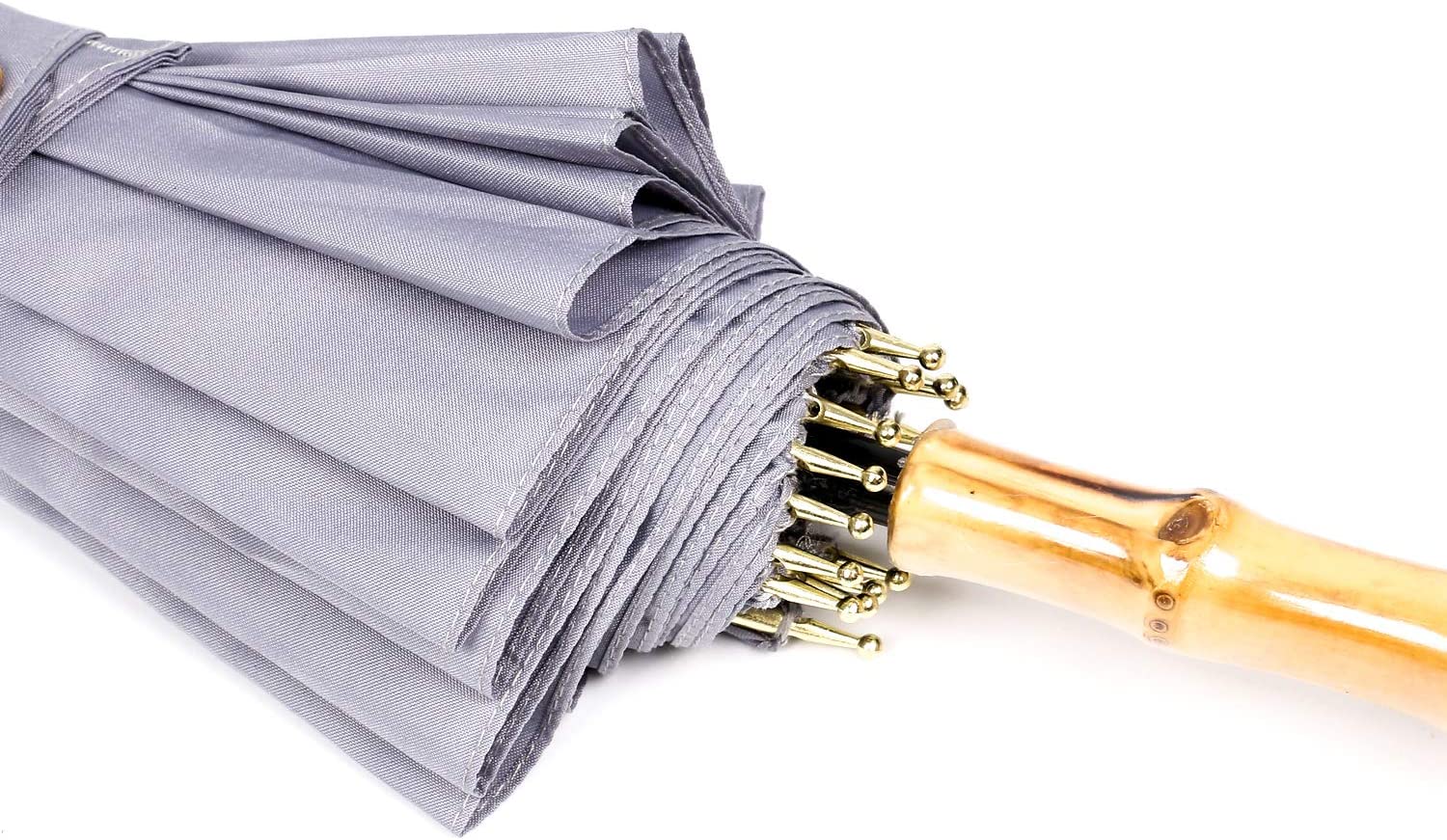 Custom Wedding Umbrellas Bamboo Stick Umbrella Auto Open Solid Color Fashionable - Image 9