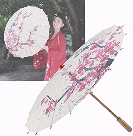 Asian Nylon Umbrella Parasol DIY Paper Umbrellas  Mini Classical Handmade Oil Paper Umbrella Painting Dancing Props Rain