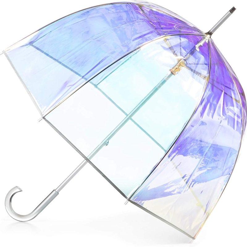 Logo parasol Umbrellas With Your Brand Women's Signature Clear Bubble Umbrella  Iridescent