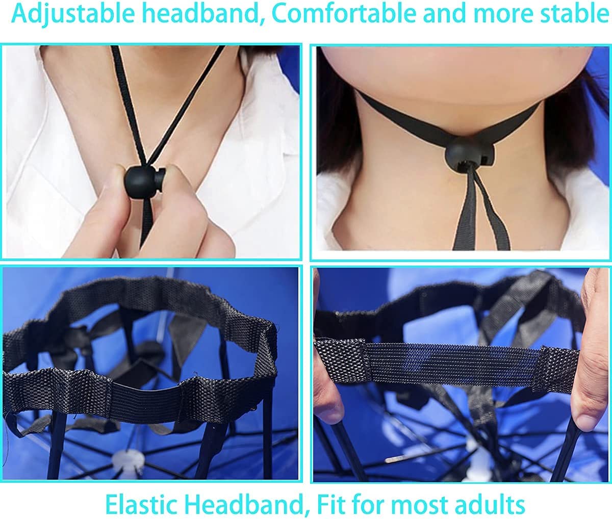 Custom umbrella Umbrella Hat 37 inch Fishing Umbrella Hat Hands Free Folda - Image 4